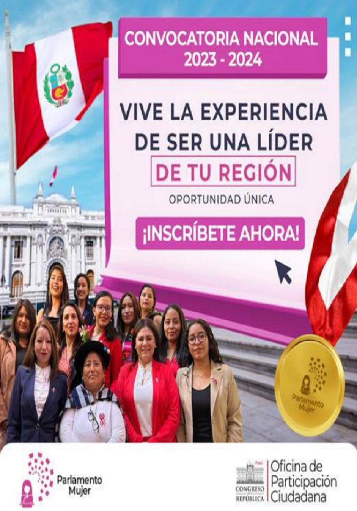 Invitación al Programa Parlamento Mujer – Congreso de la Republica